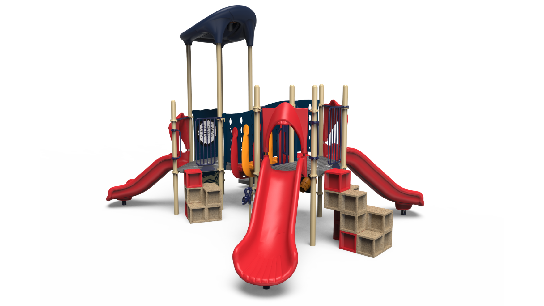 The Buccaneer early childhood playground, a colorful and adventurous structure for young children.