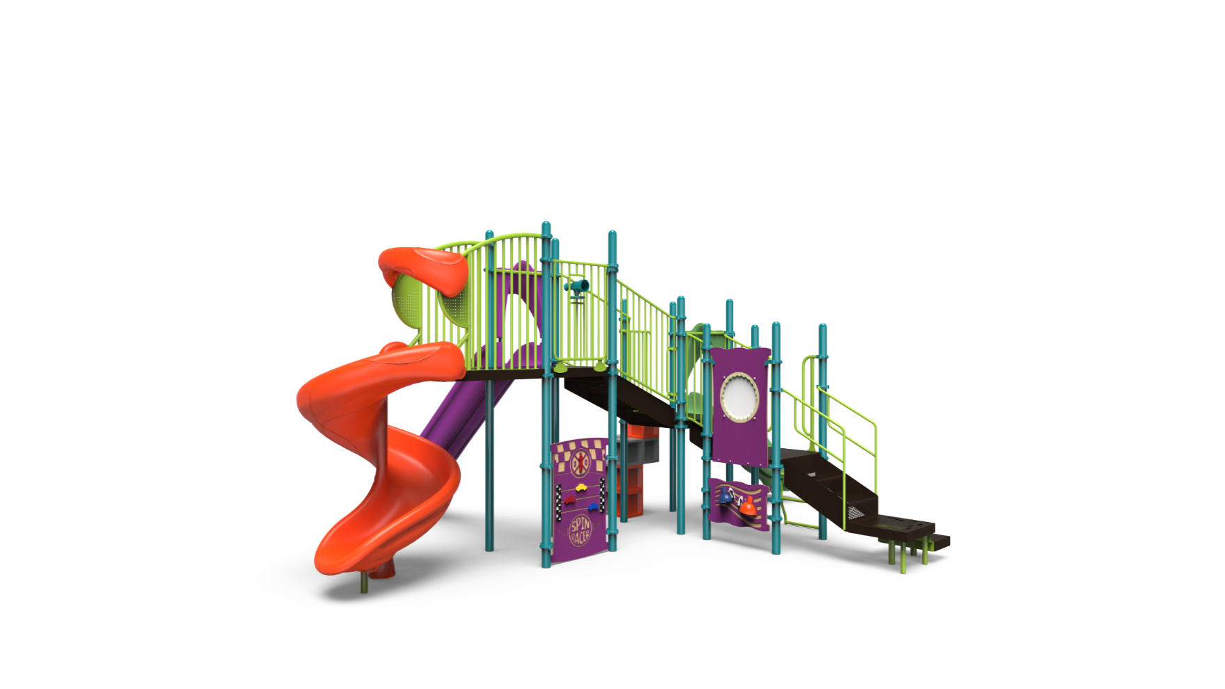 Challengers playground 350-2239 early childhood play structure with slides and climbing elements.
