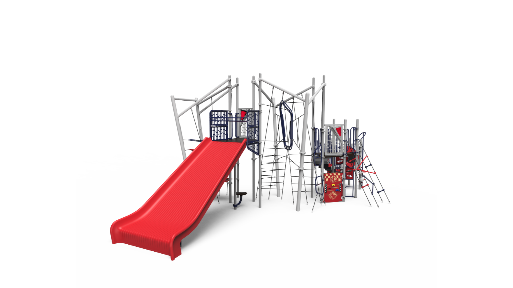 carmine raceway school-age – The Carmine Raceway playground slide, a vibrant and exciting addition for children's play.