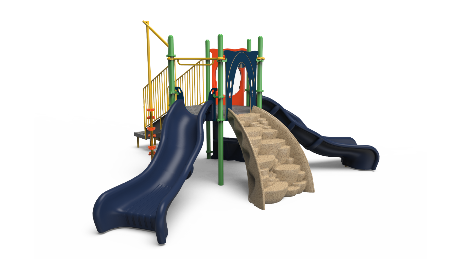 challengers playground 350-2538 early – A vibrant early childhood playground structure, model 350-2538, designed for young children's safety and fun.