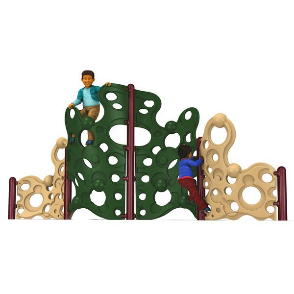 8-section circle bubble wall climbing structure for commercial playgrounds, featuring bubble-shaped panels.