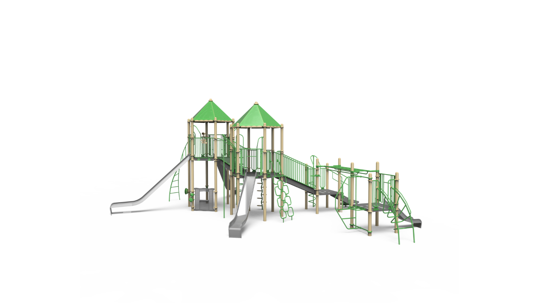 The Peak playground equipment, a fun and safe structure for children.