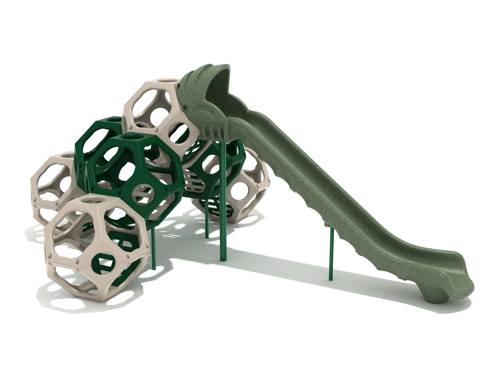 Heights of Hippasus playground climber with integrated slide for children aged 5-12