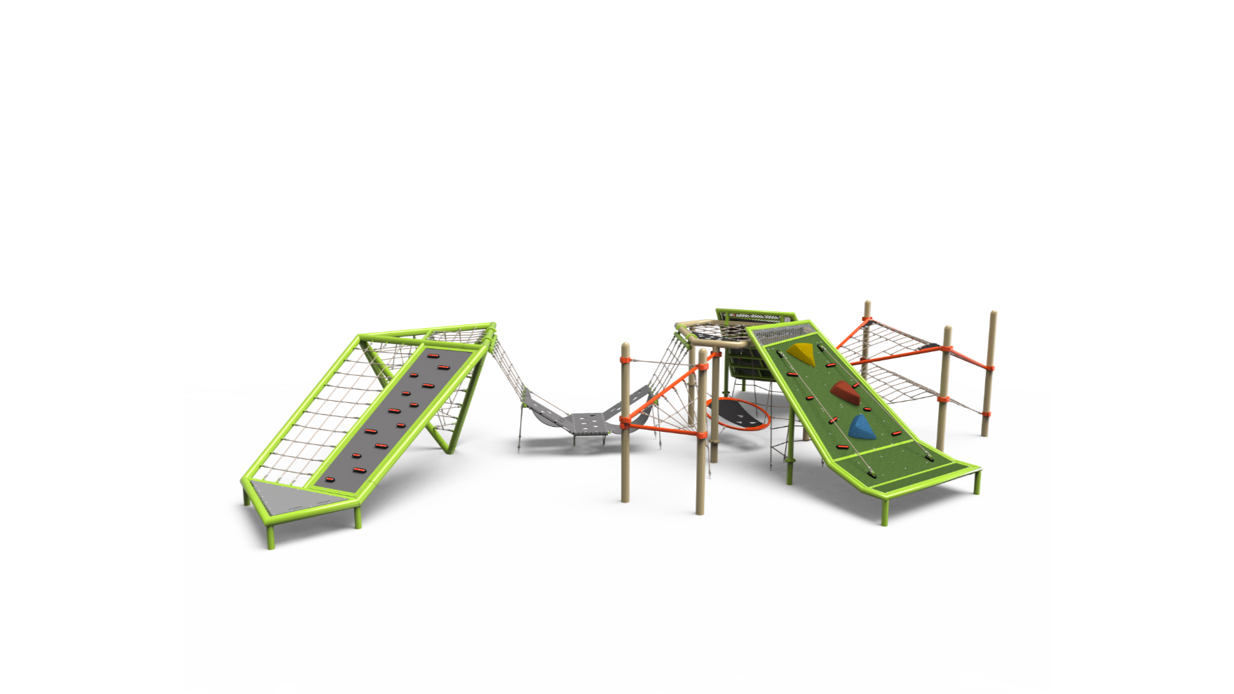 A vibrant outdoor playground structure, the hill-2520 school-age, designed for school-age children.