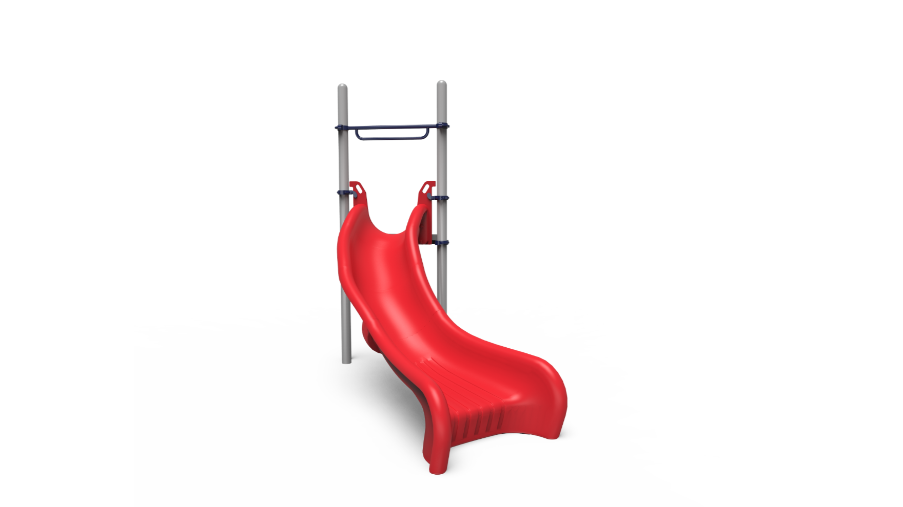 A dynamic descent slide, a modern playground component for thrilling play.