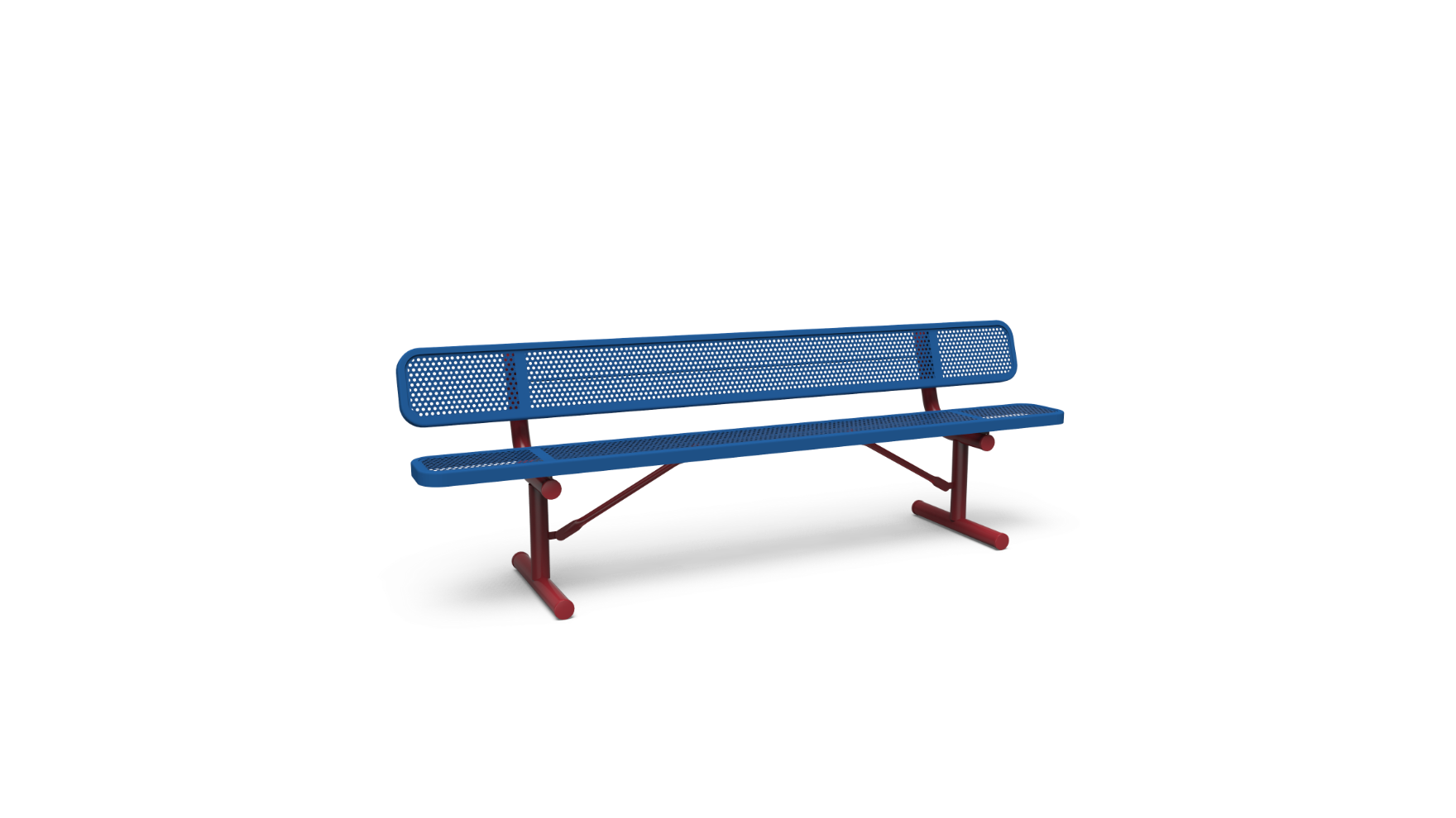 Perforated Bench with Back 8′ (2,44m) Portable - Image 2
