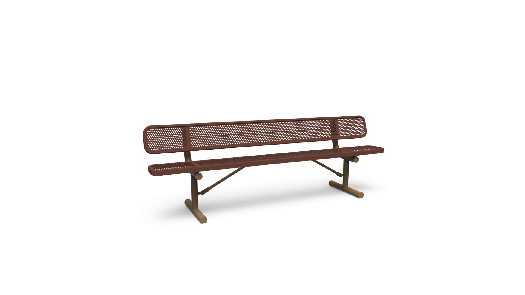 Perforated Bench with Back 8′ (2,44m) Portable - Image 3