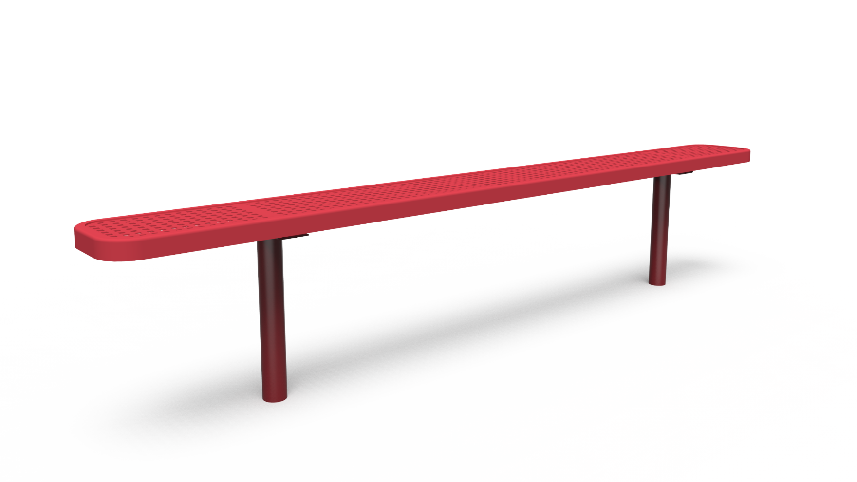 perforated backless bench 8 site – Perforated Backless Bench 8' (2,44m) In-Ground