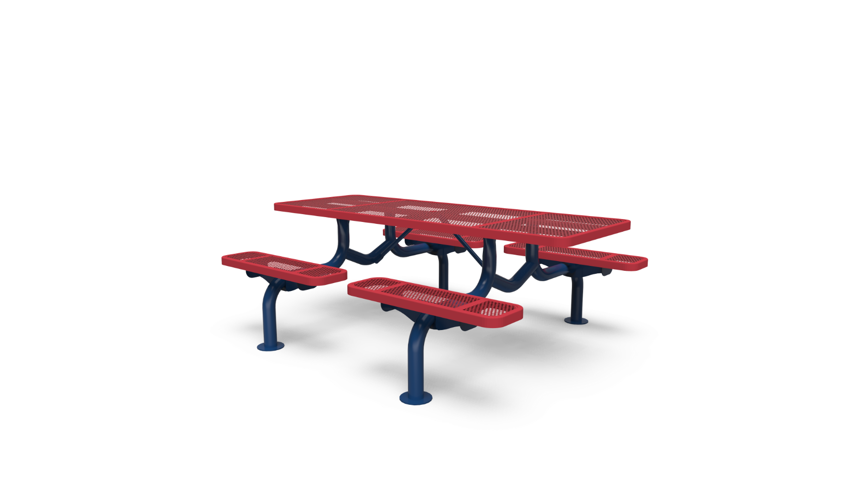 Perforated Individual Seat Table 7′ (2,13m) Portable/Surface Mount - Image 2