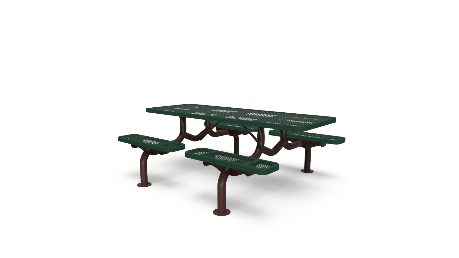 Perforated Individual Seat Table 7′ (2,13m) Portable/Surface Mount - Image 3