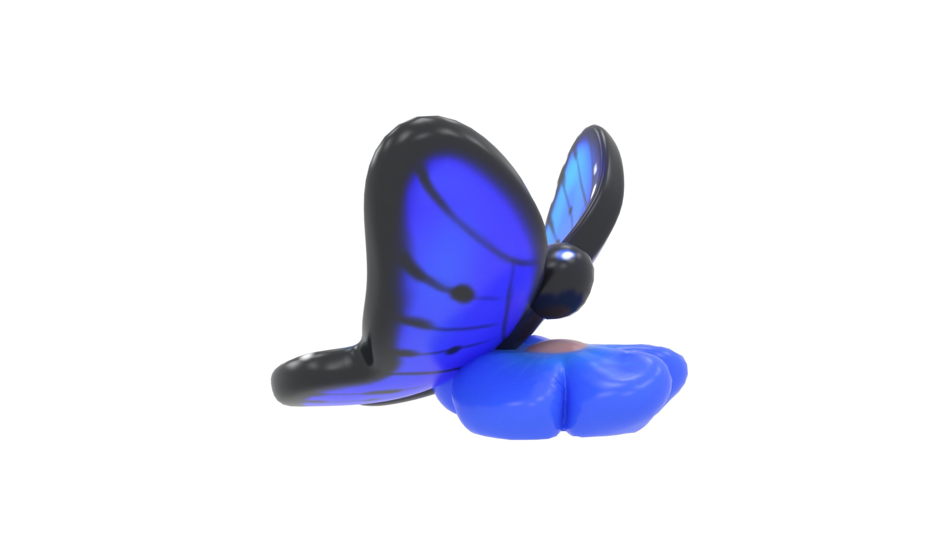 A colorful butterfly climber sculpture on a playground, designed for children aged 2-12.