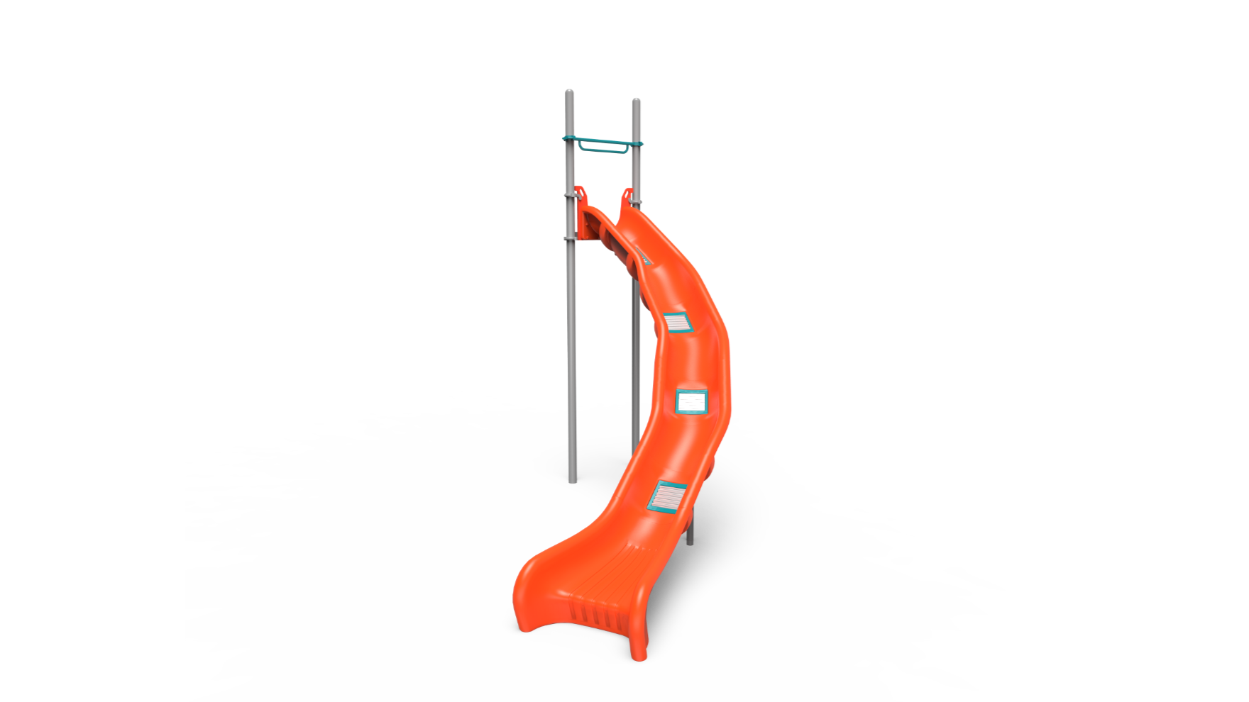 A vibrant roller dynamic descent slide for playgrounds, designed for fun and safety.